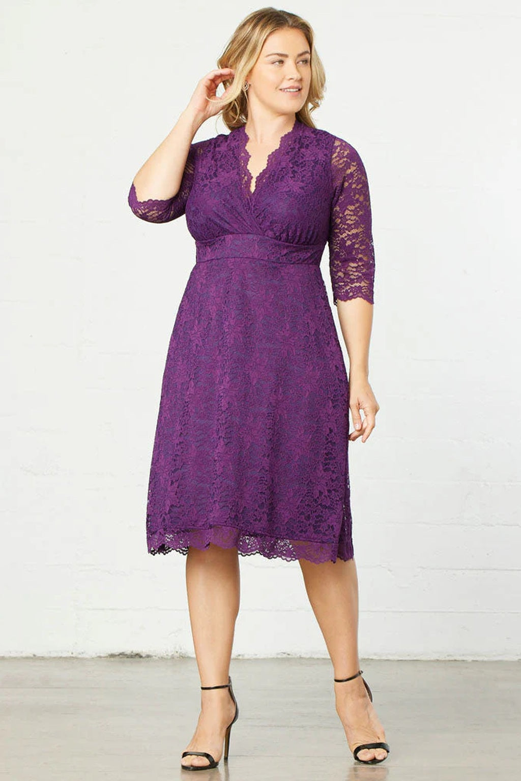 Scalloped Boudoir Lace Dress