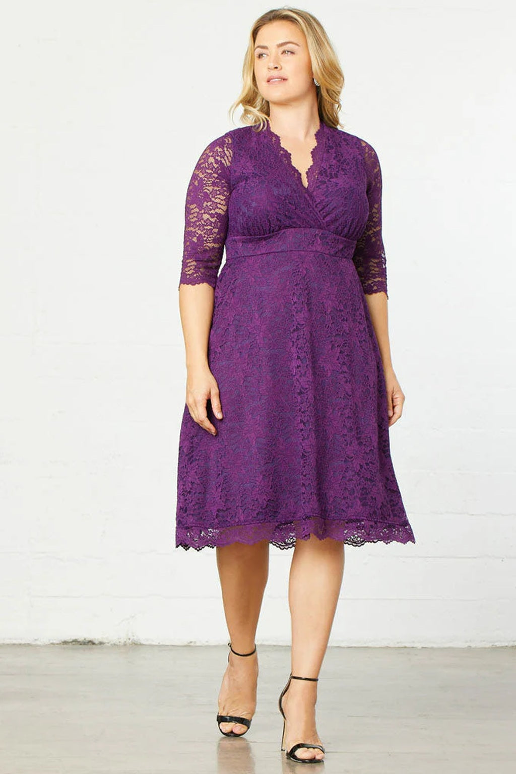 Scalloped Boudoir Lace Dress