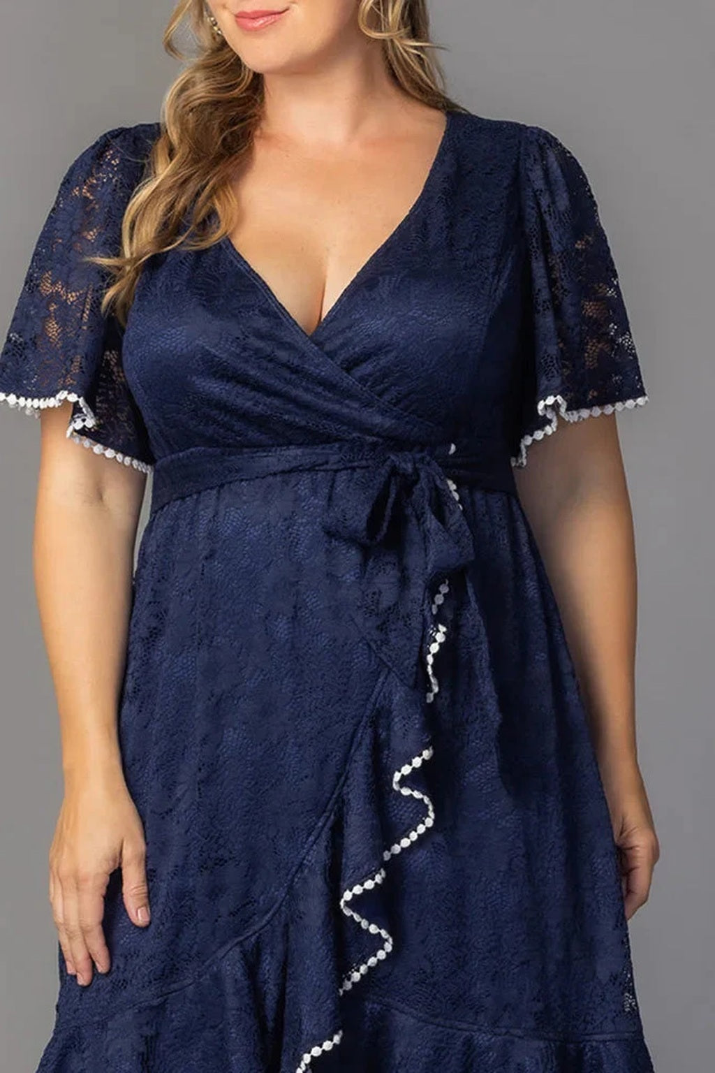Palermo Lace Faux Wrap Cocktail Dress