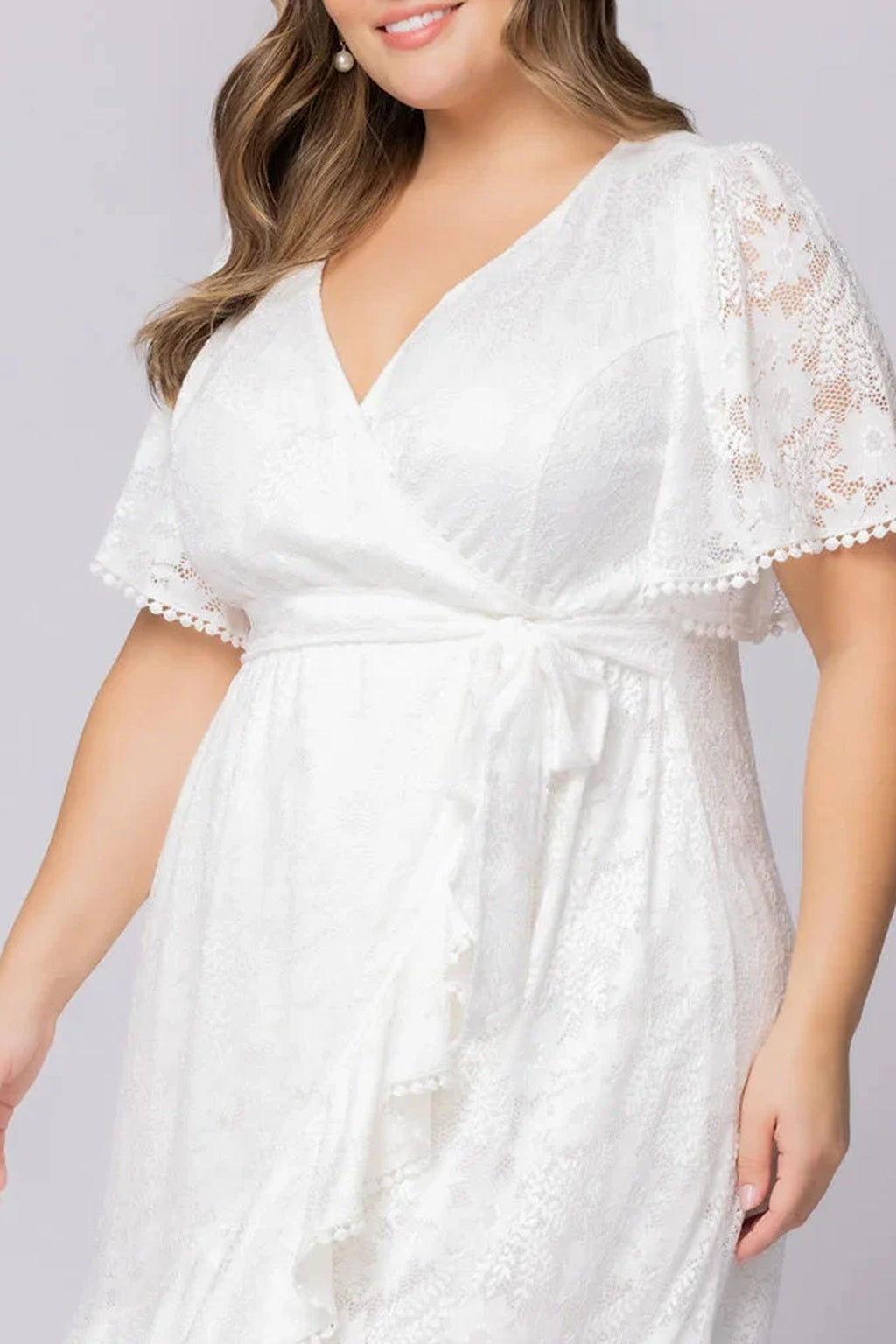 Palermo Lace Faux Wrap Cocktail Dress