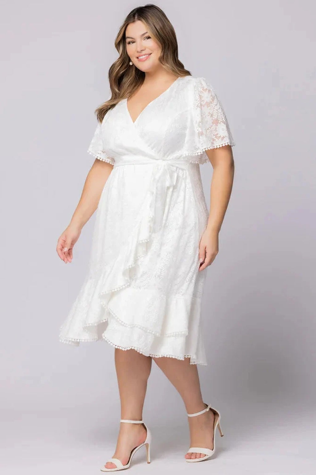 Palermo Lace Faux Wrap Cocktail Dress
