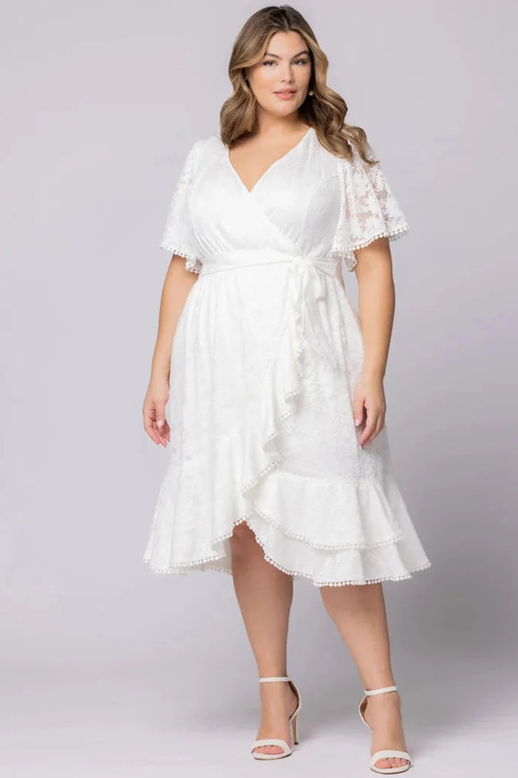 Palermo Lace Faux Wrap Cocktail Dress