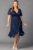Palermo Lace Faux Wrap Cocktail Dress