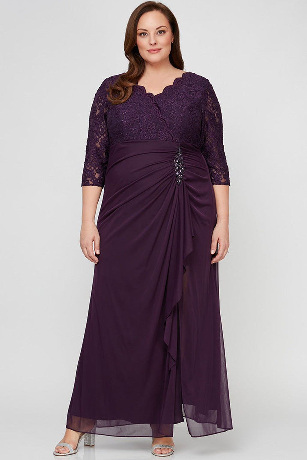 Plus Victoria Empire Waist Gown