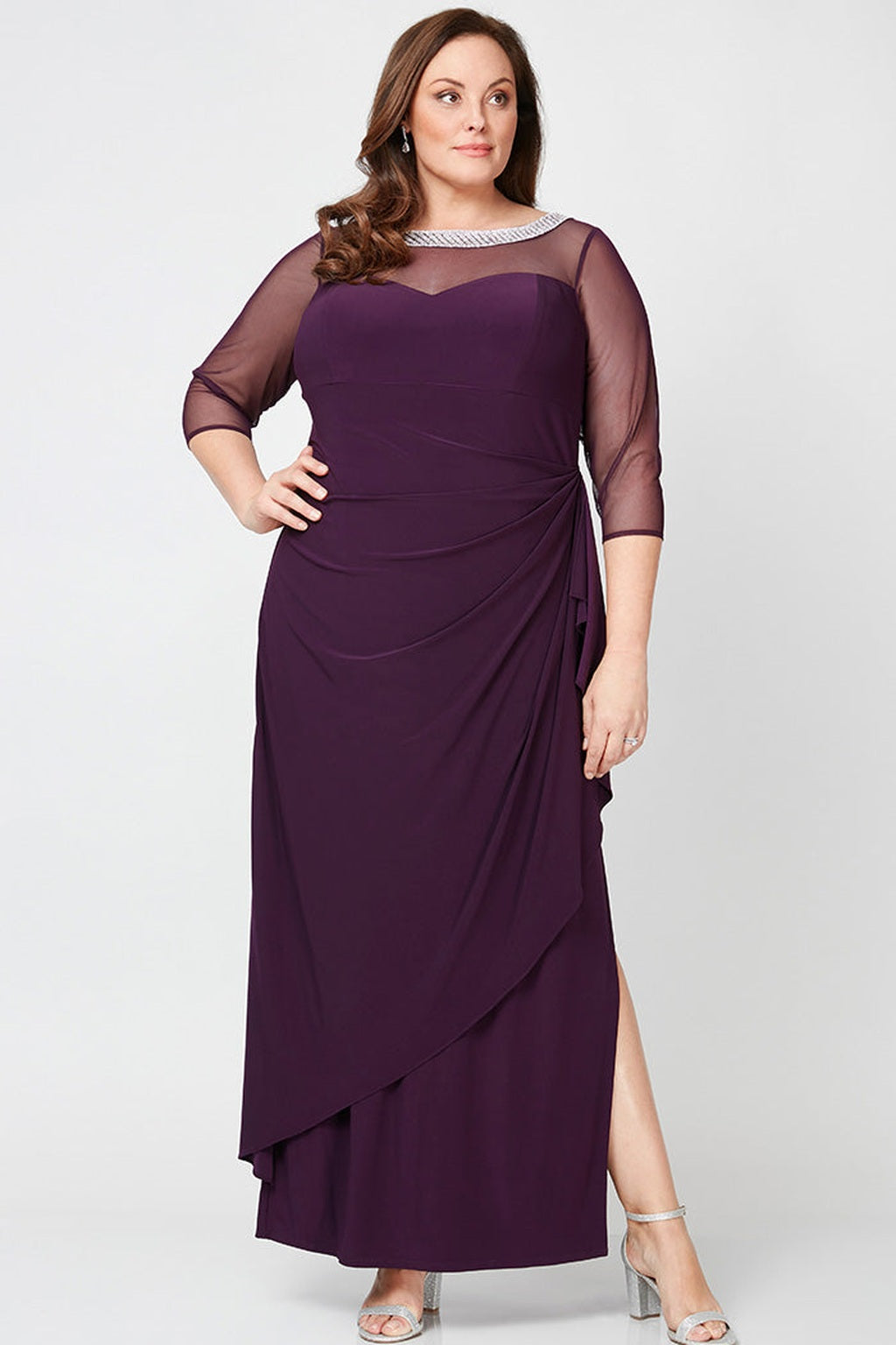 Plus Maya Matte Jersey Ruched Dress