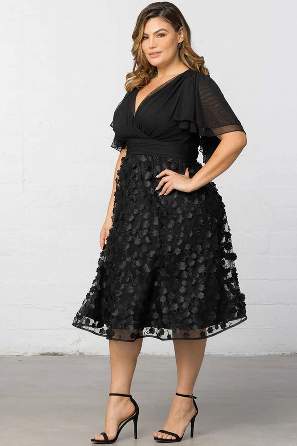 Pretty Petals Mesh Cocktail Dress