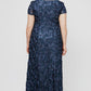 Plus Evelyn Rosette Lace Long Gown