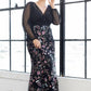 Isabella Embroidered Mesh Gown