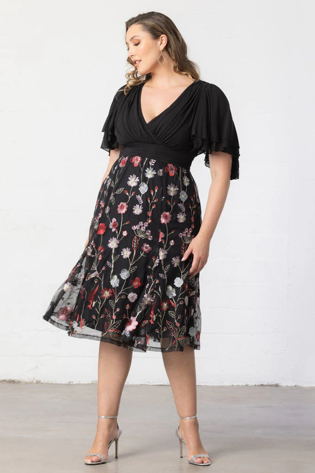 Lillian Embroidered Cocktail Dress