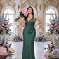 Silvarelle Modern Plus Size Sheath Bridesmaid Dress in Stretch Satin for Formal Wedding -N0357