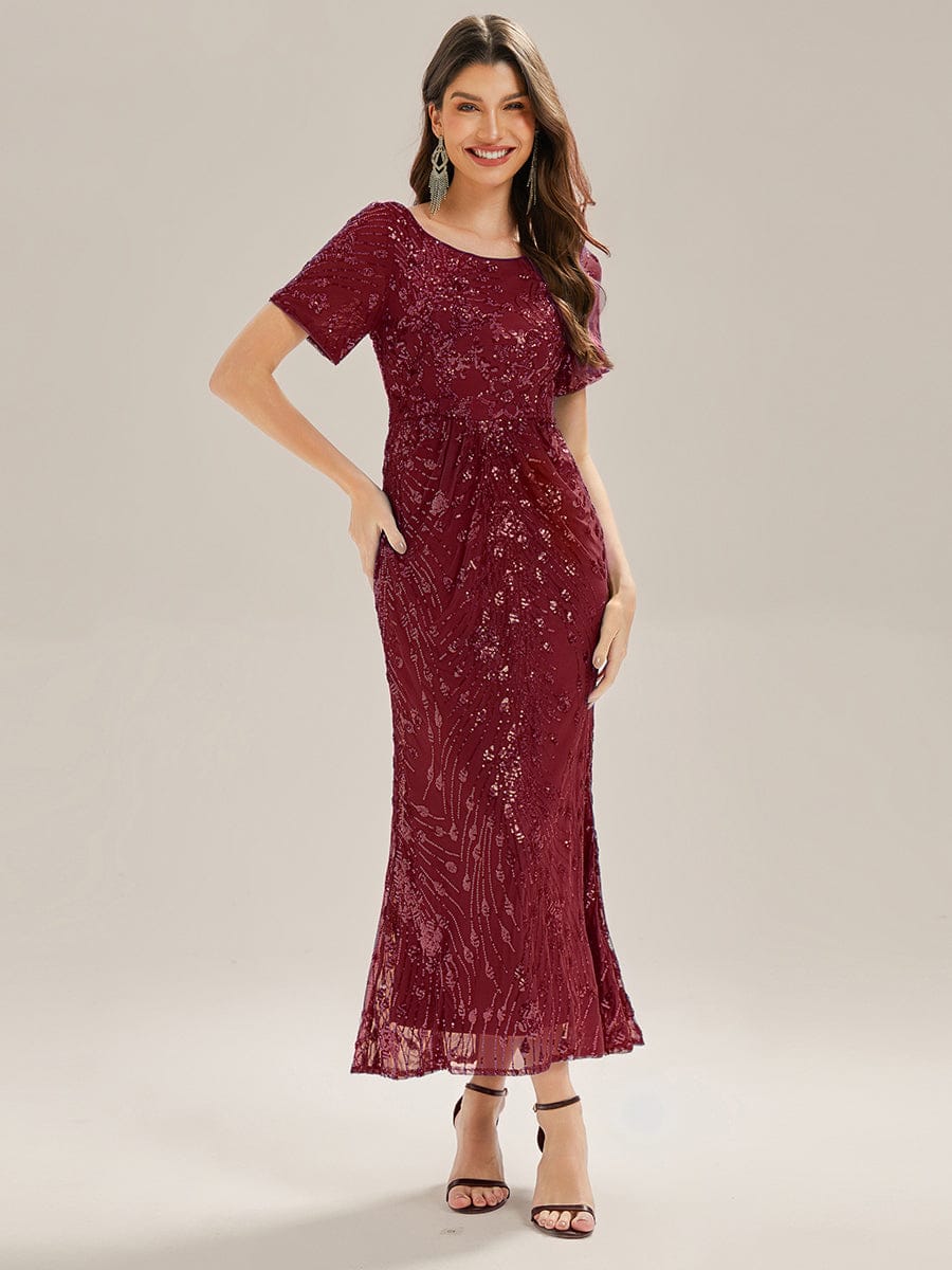 Sequin Mermaid Round Neck Dress