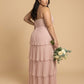 Chantarae Romantic Plus Size A Line Chiffon Bridesmaid Dress Sweetheart Floor Length Formal Gown For Wedding Guest Prom Wedding Events - N0372