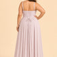 Elegant A Line Chiffon Gown with Adjustable Lace Up Corset Back