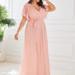 Plus Size Chiffon Tie-Waist Evening Dress