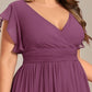 Plus Size Chiffon Pleated A-Line Back Cutout Bridesmaid Dress