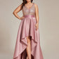 High Low Sleeveless Plus Size Dresses With Sequin for Evening