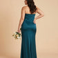 Silvarelle Romantic Plus Size Sheath Satin Bridesmaid Dress with Smooth Finish for Wedding - N0358
