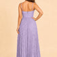 Plus Size Strapless Floral Burnout A-Line Bridesmaid Dress with Pleated Skirt