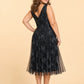Plus Size Mother of the Bride Dress with Cross Bodice and A-Line Skirt Flowing Silhouette