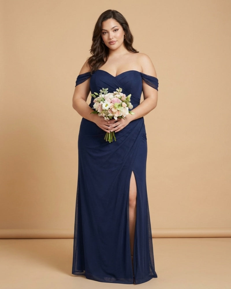 Elanthia Sexy Plus Size Sheath Bridesmaid Dress with Convertible Design for Wedding-N0345