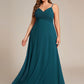 Plus Size Draped Back Criss-Cross Chiffon A-Line Bridesmaid Dress