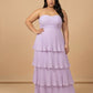 Chantarae Elegant Plus Size A-Line Chiffon Bridesmaid Dress with Sweetheart Neckline - N0373