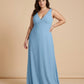 Silvarelle Elegant Plus Size Sheath Chiffon Bridesmaid Dress with Flowing Fit for Wedding -N0364