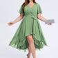 Plus Size Tie Knot Chiffon Wedding Guest Dress