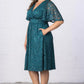 Starry Sequined Lace Cocktail Dress
