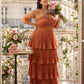 Chantarae Elegant Satin Charmeuse A-Line Plus Size Bridesmaid Dress with Ruffles Perfect for Wedding Events - N0384
