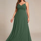 Plus Size Draped Back Criss-Cross Chiffon A-Line Bridesmaid Dress