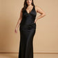 Silvarelle Luxe Sheath Plus Size Bridesmaid Dress with Stretch Satin Fabric for Weddings - N0362