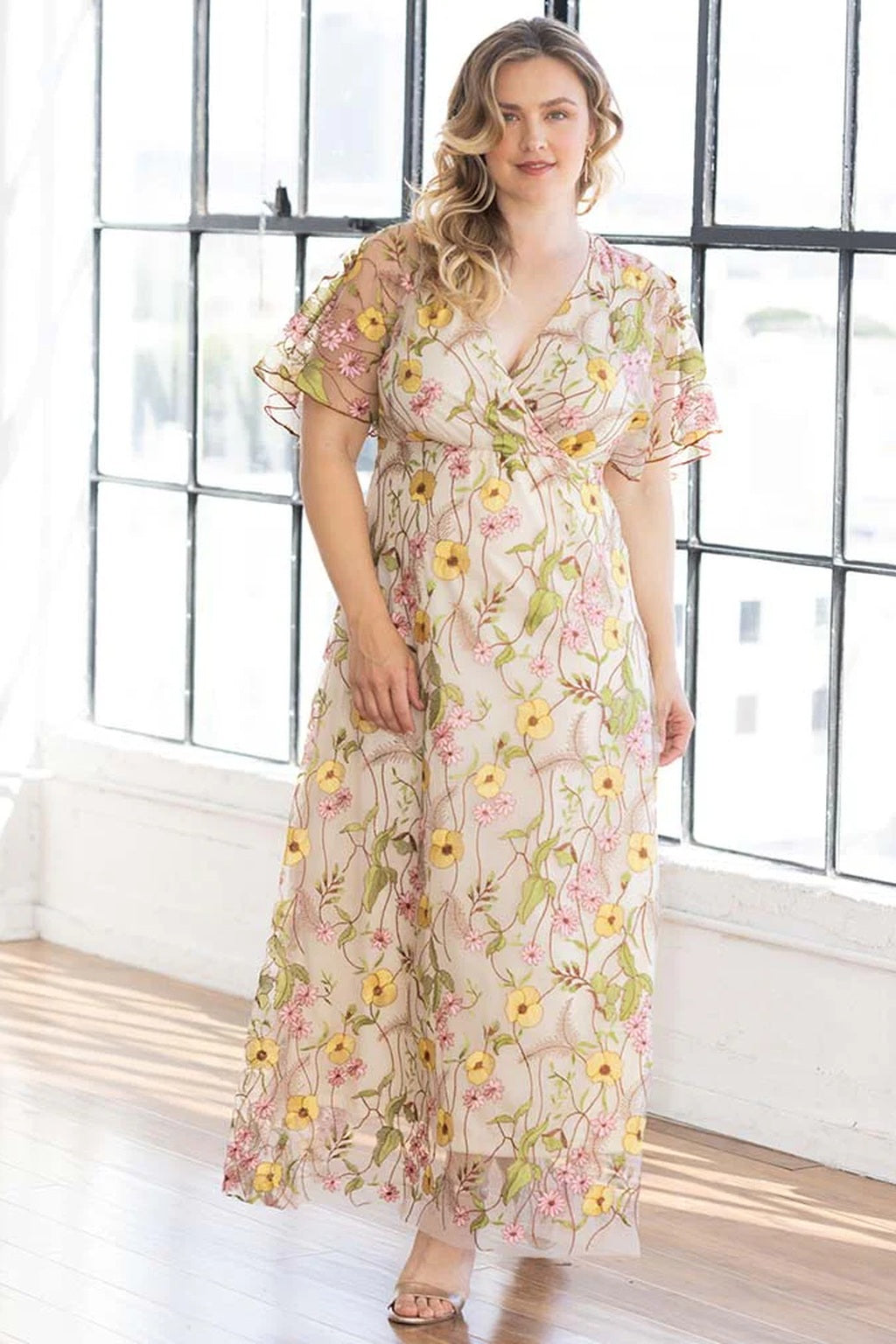 Embroidered Elegance Evening Gown