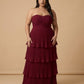 Chantarae Sophisticated Plus Size A-Line Chiffon Bridesmaid Gown - N0374