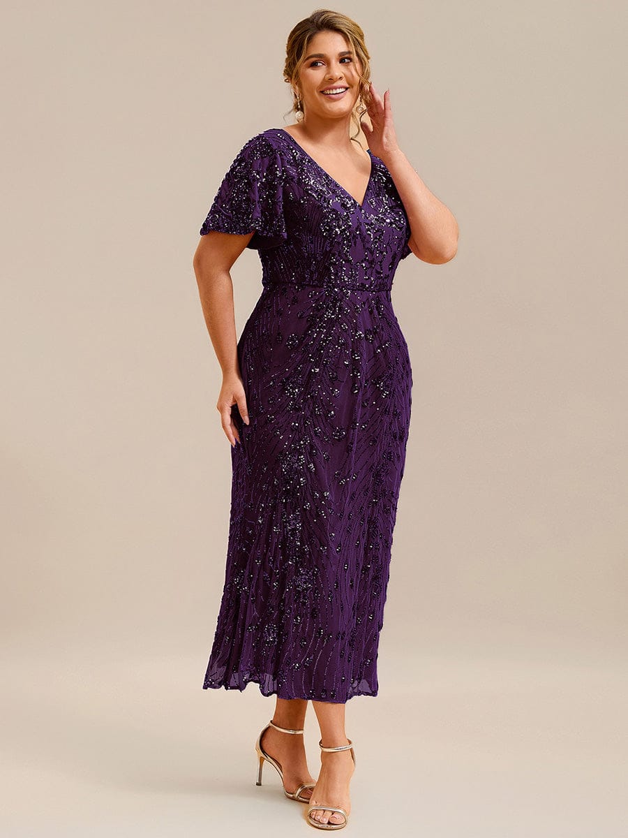 Plus Size Sequin Mermaid Formal Dress