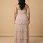 Chantarae Plus Size Elegant Chiffon Bridesmaid Dress with Flowing Silhouette for Wedding -N0371
