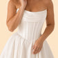 Romantic Timeless Plus Size Bridal Gown with Ruched Bodice and Basque Waistline