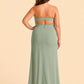 Plus Size Strapless Chiffon Bridesmaid Dress with Detachable Straps and Slit