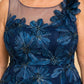 Graceful A-Line Plus Size Mother of the Bride Gown Floral Embroidery and Dimensional 3D Flowers