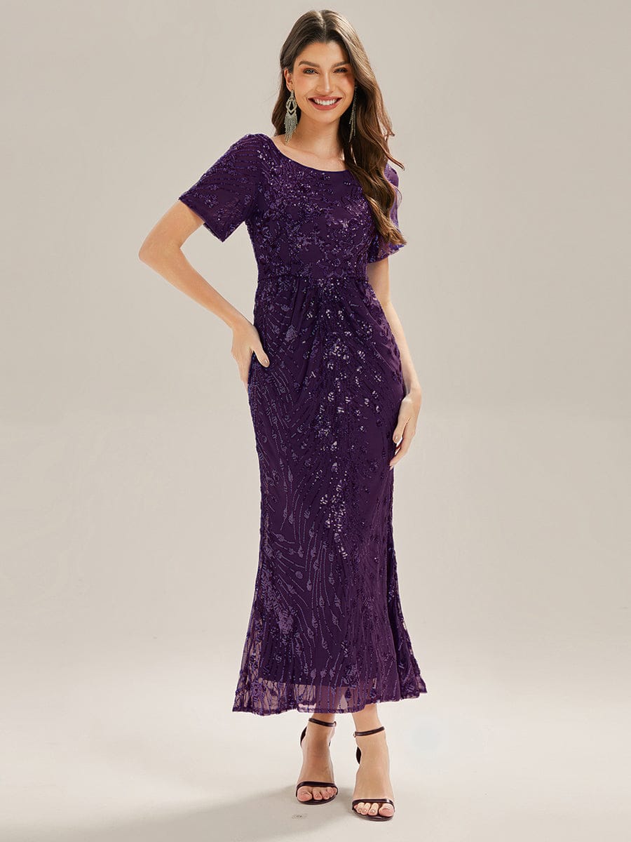 Sequin Mermaid Round Neck Dress