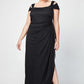 Plus Hannah Glitter Mesh Gown