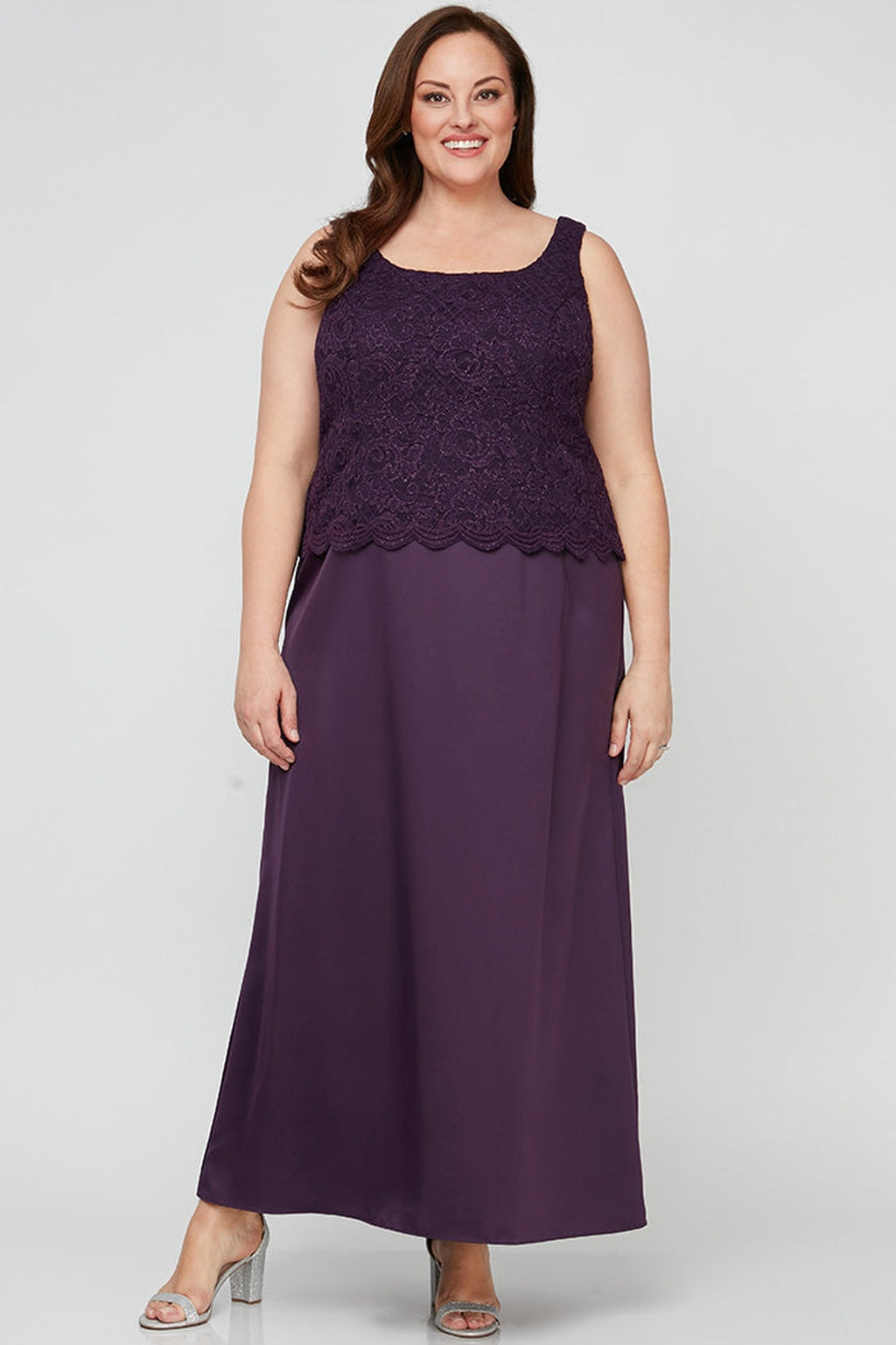Plus Bethany Glitter Lace Jacket Dress