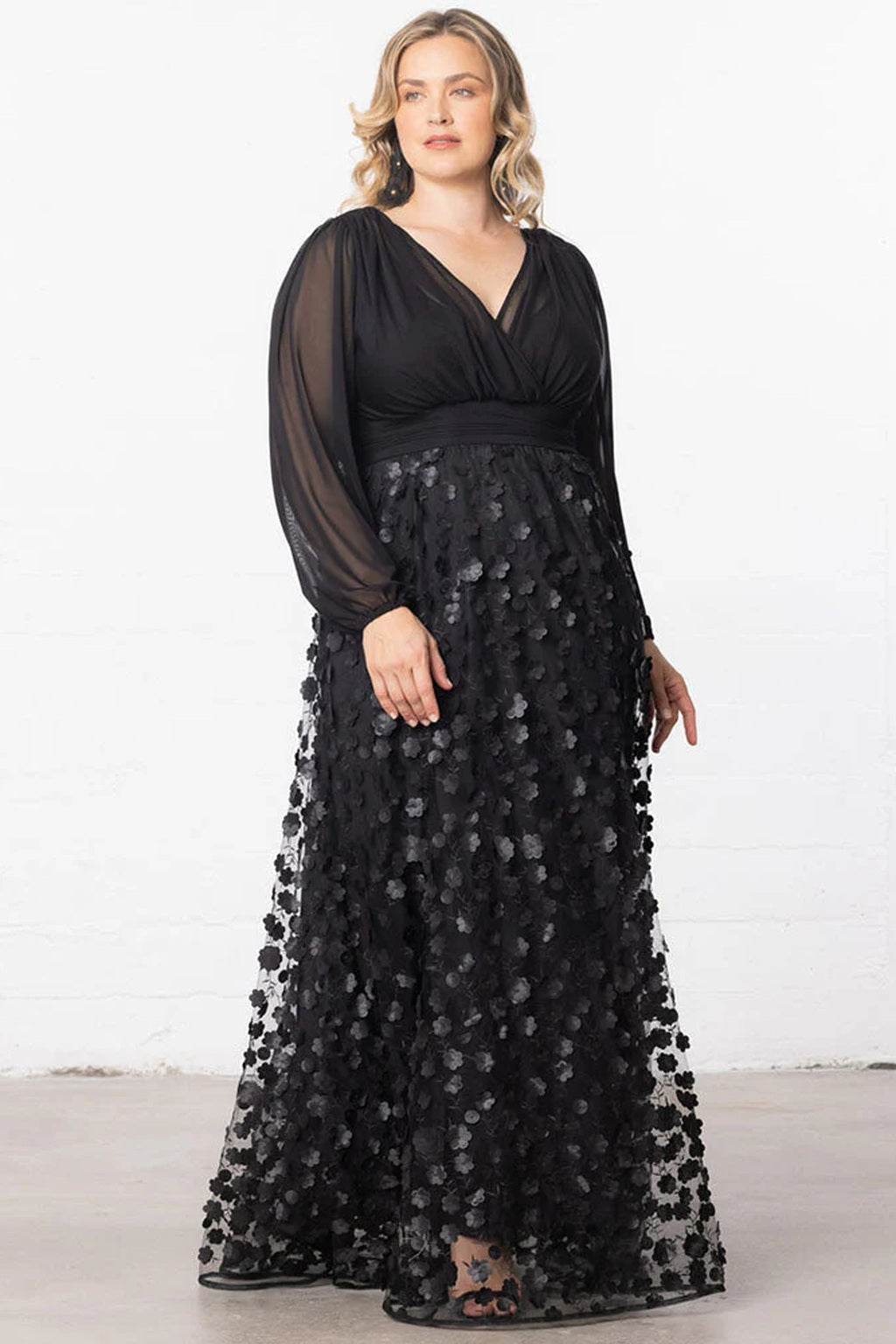 Blossoming Beauty Mesh Evening Gown