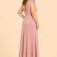 Plus Size Mother of the Chiffon Evening Gown with Cross Pleating and Rhinestone Waist Detail