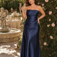 Plus Size Strapless Bridesmaid Dress Ruched Maxi Dress with Draped Waist Tie Elegant Gown