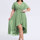 Plus Size Tie Knot Chiffon Wedding Guest Dress