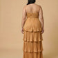 Chantarae Soft Satin Ruffled A-Line Plus Size Bridesmaid Dress for Wedding Parties - N0382