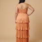Chantarae  Satin Charmeuse A-Line Plus Size Bridesmaid Dress with Delicate Ruffles for Wedding Parties -N0386