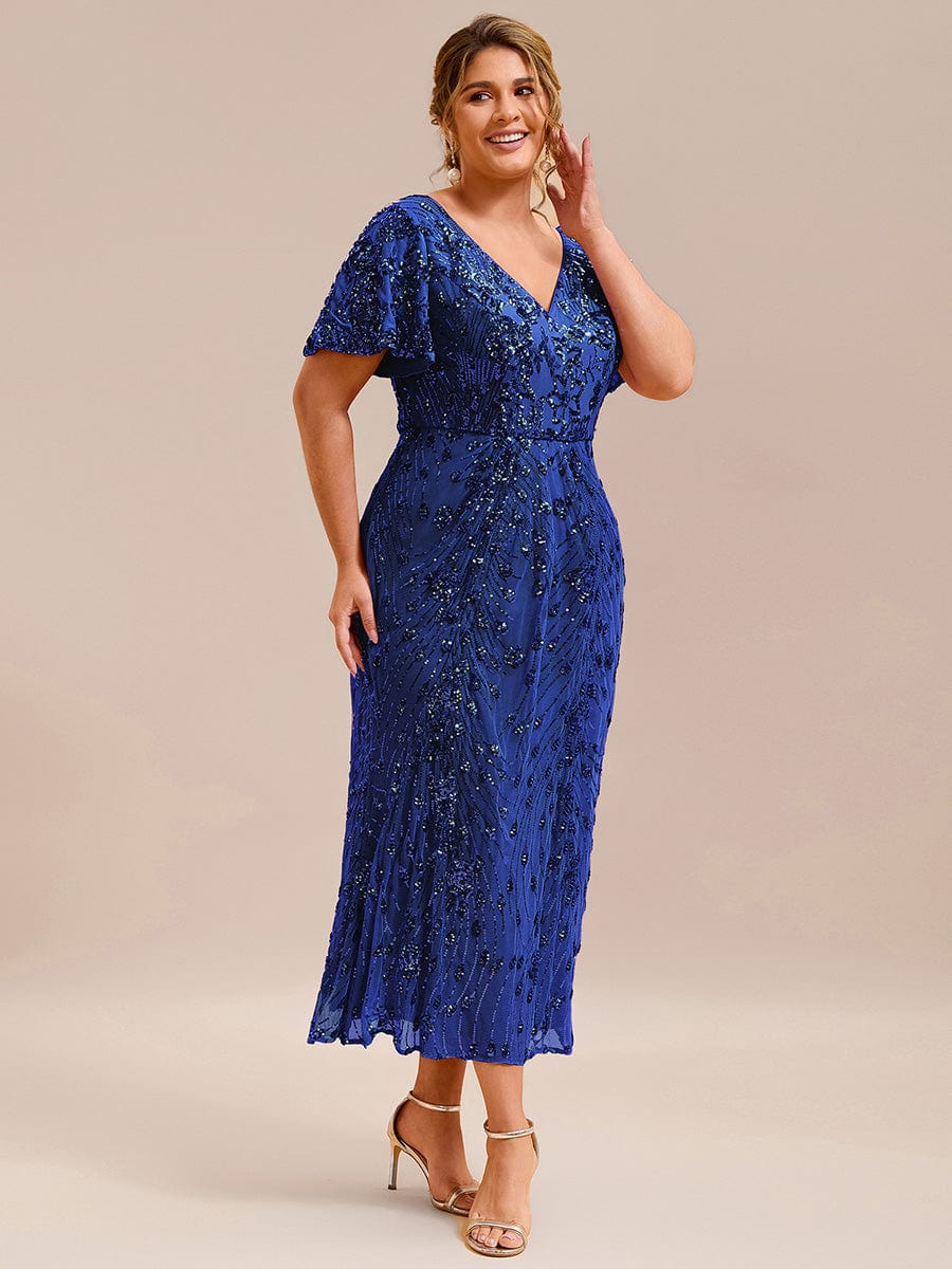Plus Size Sequin Mermaid Formal Dress