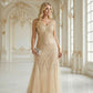 Plus Size Deep V-Neck Bead Embroidery Evening Dress